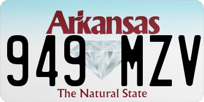 AR license plate 949MZV