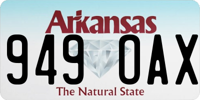 AR license plate 949OAX
