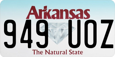 AR license plate 949UOZ