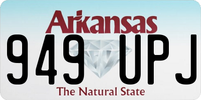 AR license plate 949UPJ