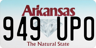 AR license plate 949UPO