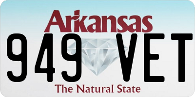 AR license plate 949VET