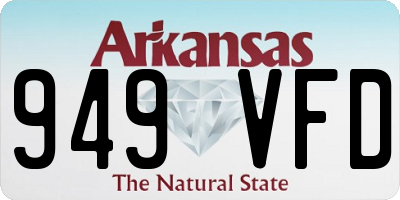 AR license plate 949VFD