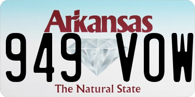 AR license plate 949VOW