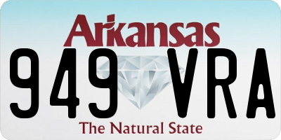 AR license plate 949VRA