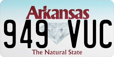 AR license plate 949VUC