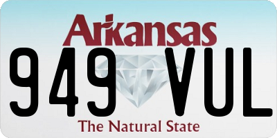 AR license plate 949VUL