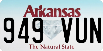 AR license plate 949VUN
