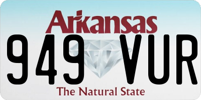 AR license plate 949VUR