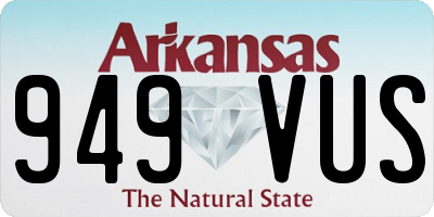 AR license plate 949VUS