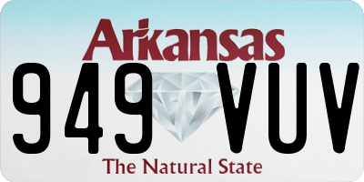 AR license plate 949VUV