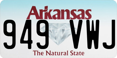 AR license plate 949VWJ