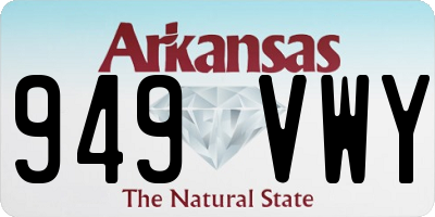 AR license plate 949VWY
