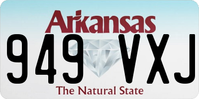 AR license plate 949VXJ