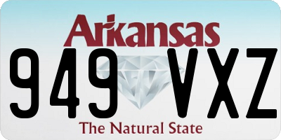 AR license plate 949VXZ