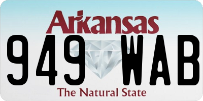 AR license plate 949WAB