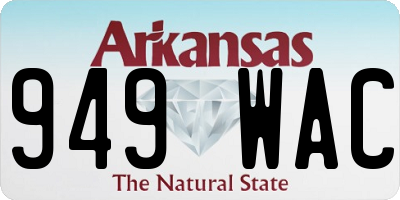 AR license plate 949WAC