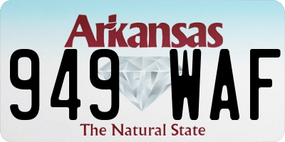 AR license plate 949WAF