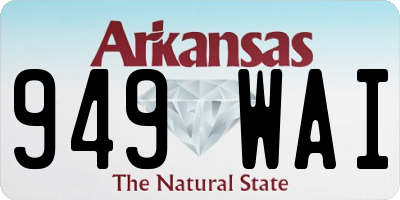 AR license plate 949WAI