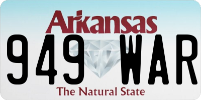 AR license plate 949WAR