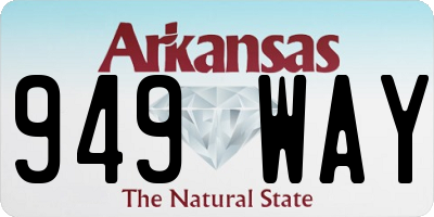 AR license plate 949WAY