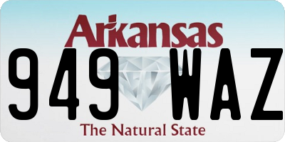 AR license plate 949WAZ