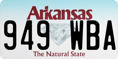 AR license plate 949WBA