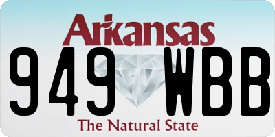 AR license plate 949WBB