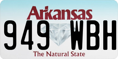 AR license plate 949WBH