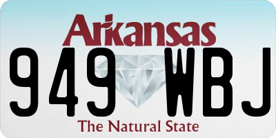 AR license plate 949WBJ