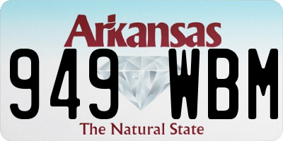 AR license plate 949WBM