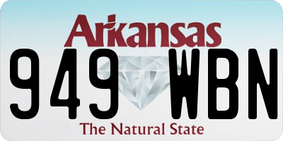 AR license plate 949WBN
