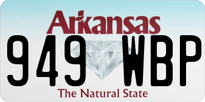 AR license plate 949WBP