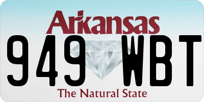 AR license plate 949WBT