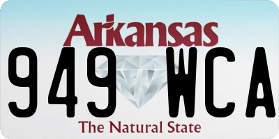 AR license plate 949WCA