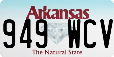 AR license plate 949WCV