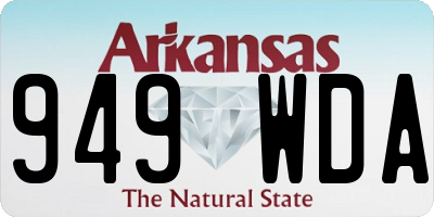 AR license plate 949WDA