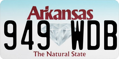 AR license plate 949WDB