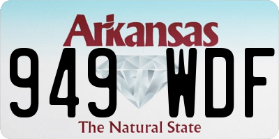 AR license plate 949WDF