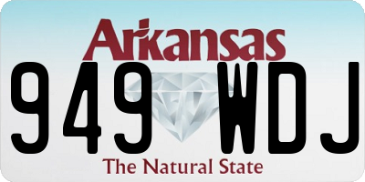 AR license plate 949WDJ