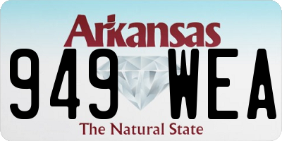 AR license plate 949WEA