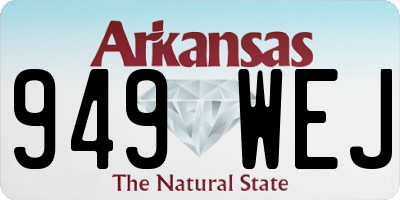 AR license plate 949WEJ