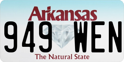 AR license plate 949WEN