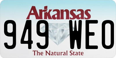 AR license plate 949WEO