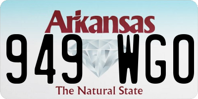 AR license plate 949WGO
