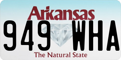 AR license plate 949WHA