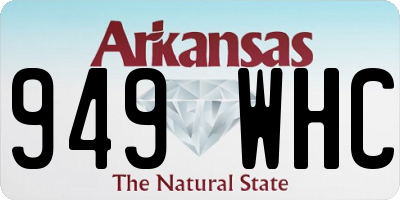 AR license plate 949WHC