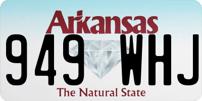 AR license plate 949WHJ