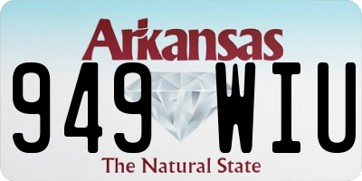 AR license plate 949WIU