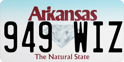 AR license plate 949WIZ
